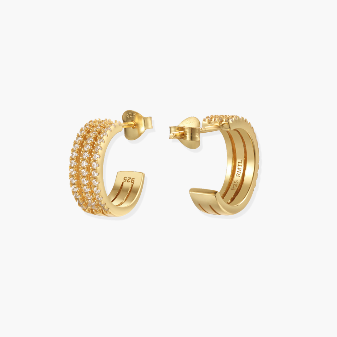Triple Drip Hoops